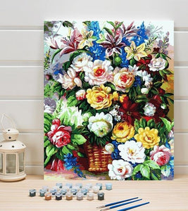 Flower Basket Paint by Numbers - Art Providore