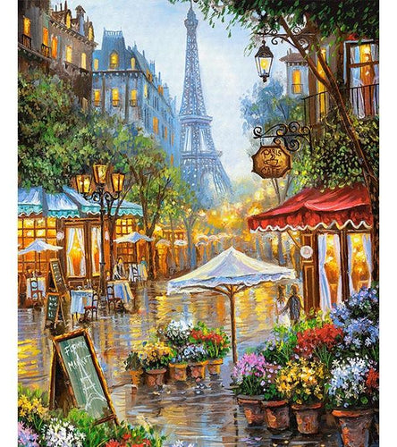 Flower Market in Paris Paint by Numbers - Art Providore