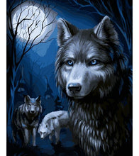 Load image into Gallery viewer, Full Moon Wolves Paint by Numbers - Art Providore