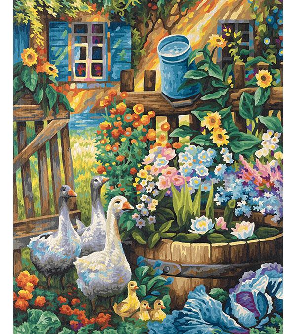 Geese in the Garden Paint by Numbers - Art Providore