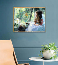 Load image into Gallery viewer, Girl Looking Out a Rainy Window Paint by Numbers - Art Providore