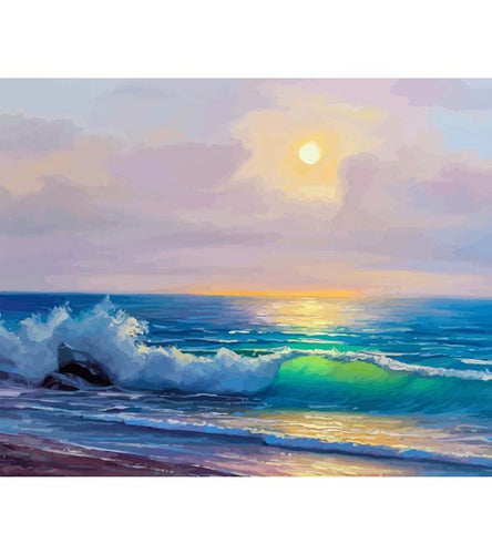 Ocean Waves at Sunrise Paint by Numbers - Art Providore