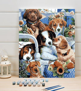 Picnic with Dogs Paint by Numbers - Art Providore