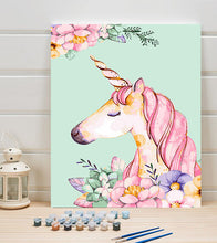 Load image into Gallery viewer, Pink Unicorn Paint by Numbers