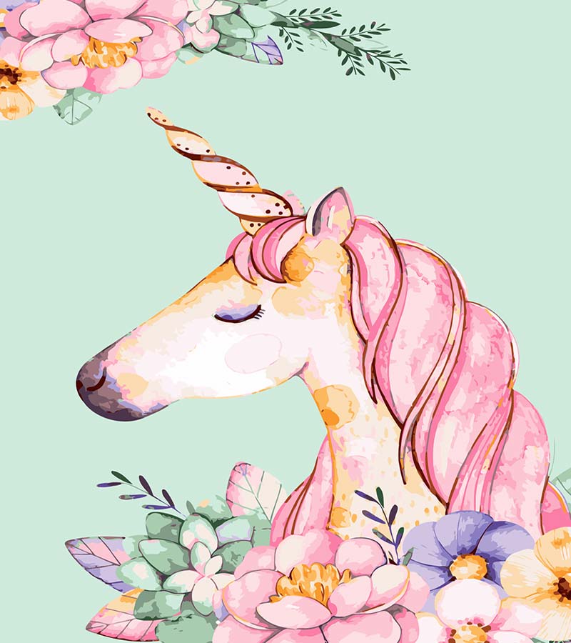 Pink Unicorn Paint by Numbers - Art Providore
