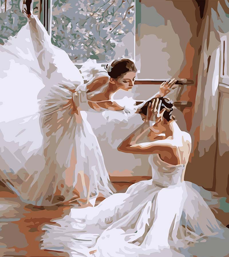 Practicing Ballerinas Paint by Numbers - Art Providore