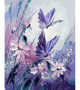 Purple Butterflies Paint by Numbers - Art Providore