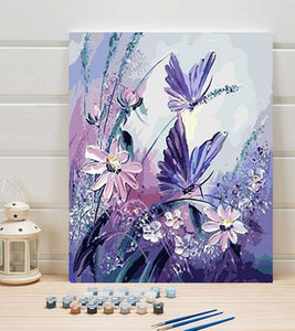 Purple Butterflies Paint by Numbers - Art Providore