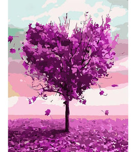 Purple Heart Tree Paint by Numbers - Art Providore