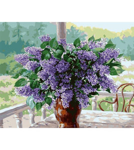 Purple Lilac Flowers Paint by Numbers - Art Providore
