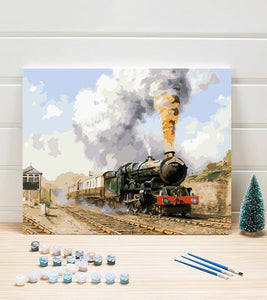 Railway Steam Train Paint by Numbers - Art Providore