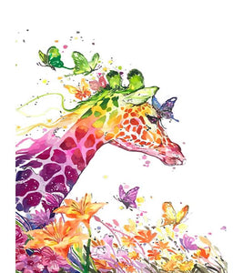 Rainbow Giraffe Paint by Numbers - Art Providore