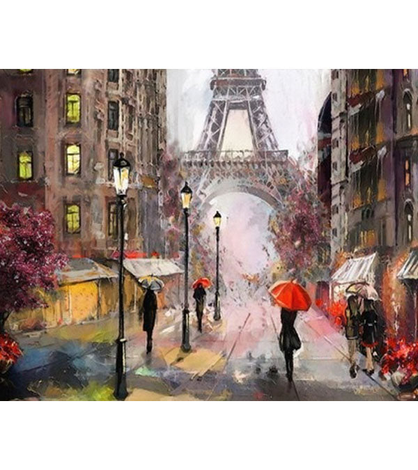 Rainy Day in Paris Paint by Numbers