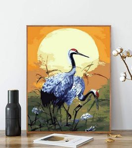 Red Crown Cranes Paint by Numbers - Art Providore