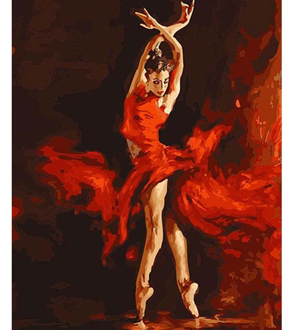 Red Dancer Paint by Numbers - Art Providore