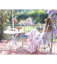Load image into Gallery viewer, Relaxing Girl in the Garden Paint by Numbers - Art Providore