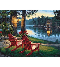Load image into Gallery viewer, Relaxing Riverside Sunset Paint by Numbers - Art Providore