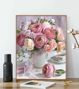 Roses and Tea Paint by Numbers - Art Providore