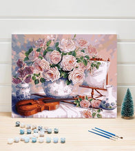 Load image into Gallery viewer, Roses and Violin Paint by Numbers - Art Providore
