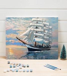 Sailing Boat Paint by Numbers - Art Providore