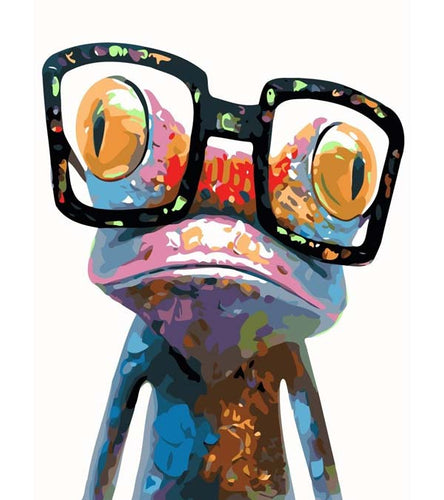 Spectacles Frog Paint by Numbers - Art Providore