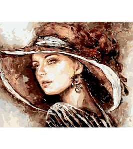 Stylish Lady Paint by Numbers - Art Providore