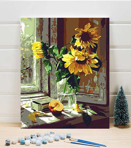 Sunflowers By the Window Paint by Numbers - Art Providore