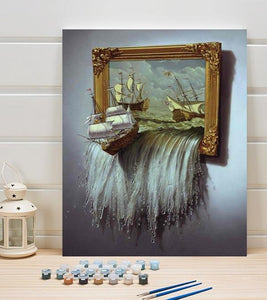 Surreal Sailing Ship Paint by Numbers - Art Providore