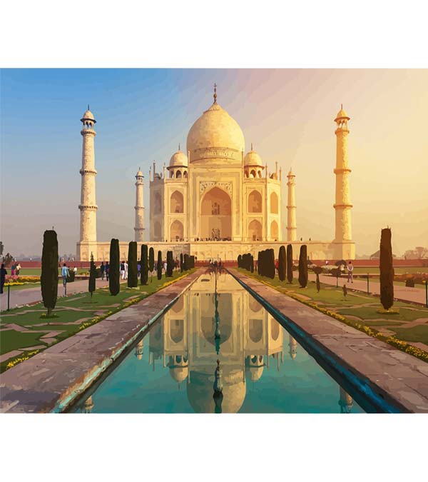 Taj Mahal India Paint by Numbers - Art Providore