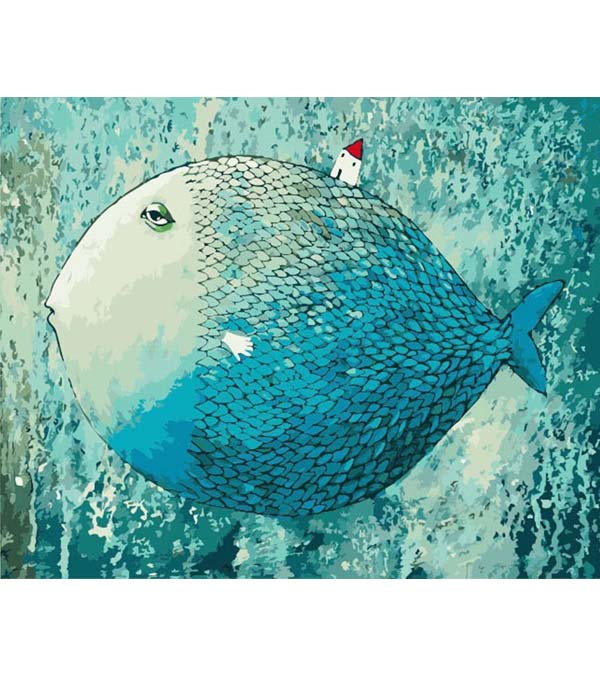 Sleepy Fish Paint by Numbers - Art Providore