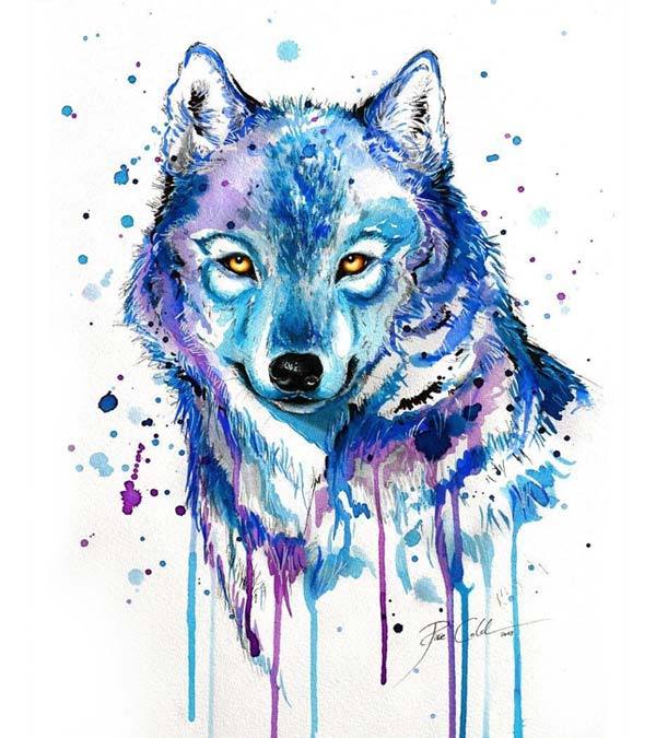 Watercolour Arctic Wolf Paint by Numbers - Art Providore
