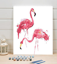 Load image into Gallery viewer, Watercolour Flamingo Paint by Numbers