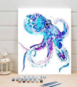 Watercolour Octopus Paint by Numbers - Art Providore