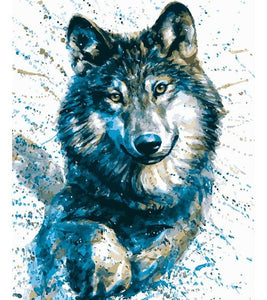 Watercolour Wolf Paint by Numbers - Art Providore