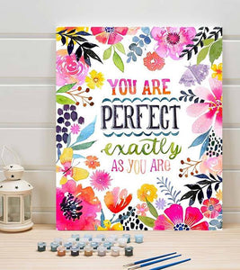 You Are Perfect Exactly As You Are Paint by Numbers - Art Providore