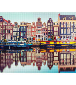 Amsterdam Canal Paint with Diamonds - Art Providore