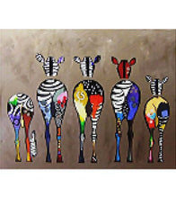 Load image into Gallery viewer, Back of Zebras Paint with Diamonds - Art Providore
