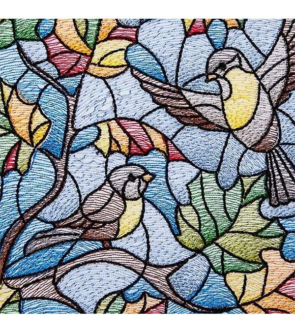 Beautiful Birds Stained Glass Paint with Diamonds – Art Providore