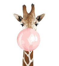 Load image into Gallery viewer, Bubble Gum Giraffe Paint with Diamonds - Art Providore
