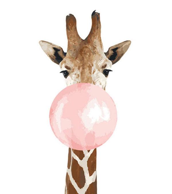 Bubble Gum Giraffe Paint with Diamonds - Art Providore