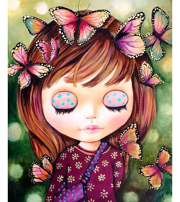 Butterfly Girl Paint with Diamonds - Art Providore