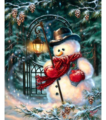 Christmas Snowman Paint with Diamonds - Art Providore