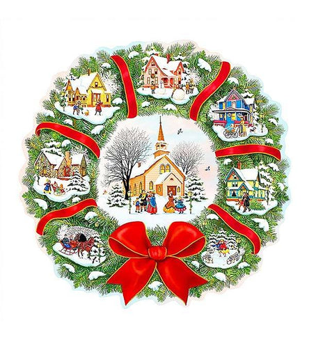 Christmas Wreath Paint with Diamonds - Art Providore