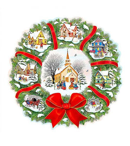 Christmas Wreath Paint with Diamonds - Art Providore