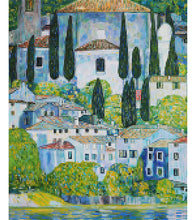 Load image into Gallery viewer, Church in Cassone Paint with Diamonds - Gustav Klimt - Art Providore