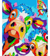 Load image into Gallery viewer, Colourful Cow Family Paint with Diamonds - Art Providore