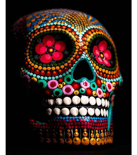 Day of the Dead Skull Paint with Diamonds - Art Providore