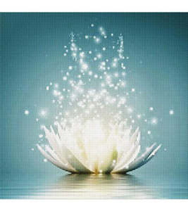 Dazzling Lotus Flower Paint with Diamonds - Art Providore