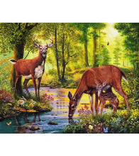 Load image into Gallery viewer, Deer by a Woodland Stream Paint with Diamonds - Art Providore