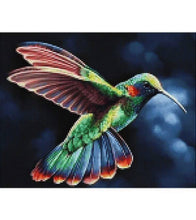 Load image into Gallery viewer, Emerald Hummingbird Paint with Diamonds - Art Providore